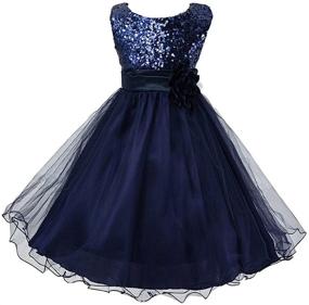 img 4 attached to 🌸 Wocau Little Sequin Sleeveless Flower Girls' Dresses: Stunning Clothing for Fashionable Events