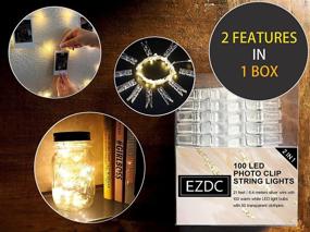 img 3 attached to 📸 EZDC 100 LED USB Powered Photo Clip String Lights - Fairy Lights with Clips for Pictures, Perfect for Bedroom & Dorm Room Decoration