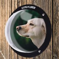 expawlorer dog fence window: durable acrylic dog dome for reduced barking, backyard fence, dog house - includes necessary hardware and instructions logo