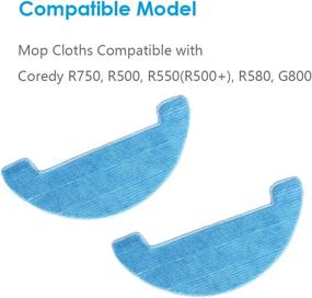 img 2 attached to 🧹 SOFOXYI 4PCS Replacement Mop Cloths for Coredy R750/R500/R550/R580/G800/G850 Robot Vacuum - Cleaning Accessories