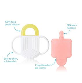img 2 attached to 👶 BPA-Free Silicone Teether for Babies - Frida Baby's Not-Too-Cold-to-Hold