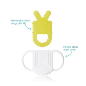 img 3 attached to 👶 BPA-Free Silicone Teether for Babies - Frida Baby's Not-Too-Cold-to-Hold