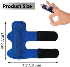 img 2 attached to 🖐️ 3 Pack Adjustable Finger Splint Brace for Trigger Finger Pain Relief, Straightening & Support - Thumb Splint Included!