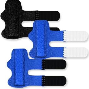 img 4 attached to 🖐️ 3 Pack Adjustable Finger Splint Brace for Trigger Finger Pain Relief, Straightening & Support - Thumb Splint Included!