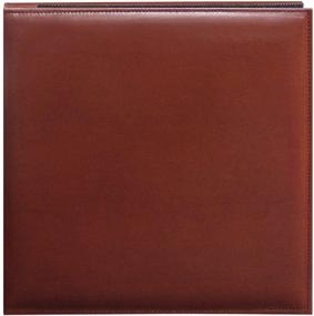 img 1 attached to 📚 Pioneer 12x12 Snapload Sewn Leatherette Memory Book in Classic Brown: Preserve Your Cherished Moments