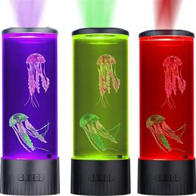 img 4 attached to 🎄 Christmas Decoration Relaxion Electric Fantasy Jellyfish Lava Lamp Big Size Tank Aquarium Night Mood Light for Kids, Men, Women