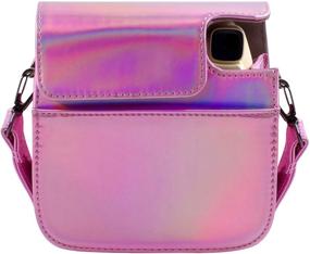 img 2 attached to Katia Camera Case Compatible For Fujifilm Instax Mini 11 9 8 8 Instant Film Camera With Photo Accessories Pocket And Shoulder Strap (Laser Pink)