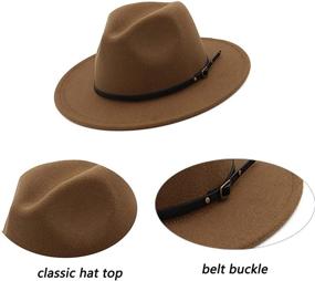 img 2 attached to Womens Belt Buckle Fedora Hat Classic 58CM 60CM Boys' Accessories for Hats & Caps