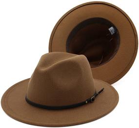 img 4 attached to Womens Belt Buckle Fedora Hat Classic 58CM 60CM Boys' Accessories for Hats & Caps