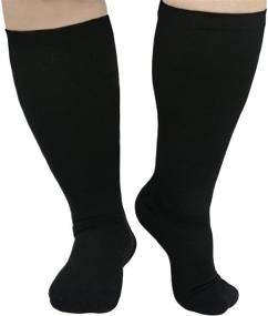 img 4 attached to Compression Socks Support Stockings Circulation