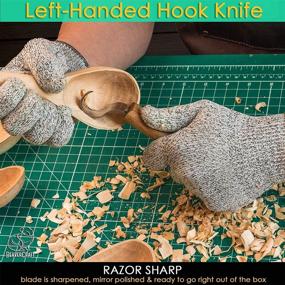 img 2 attached to 🔪 BeaverCraft SK1L Wood Carving Hook Knife for Spoons, Cups, and Bowls - Essential Tools for Professional and Beginner Spoon Carvers (Left-Handed Version)