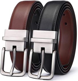 img 4 attached to Bulliant Genuine Leather Reversible Adjustable Men's Accessories for Belts