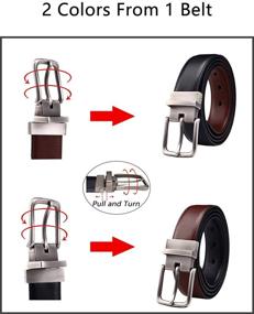 img 3 attached to Bulliant Genuine Leather Reversible Adjustable Men's Accessories for Belts