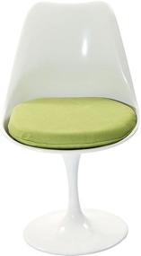 img 3 attached to Green Upholstered Swivel Kitchen and Dining Room Chair - Modway Lippa Mid-Century Modern