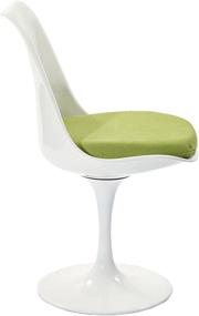 img 1 attached to Green Upholstered Swivel Kitchen and Dining Room Chair - Modway Lippa Mid-Century Modern