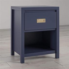 img 4 attached to Stylish and Functional Navy Nightstand for Kids - Little Seeds Monarch Hill Haven