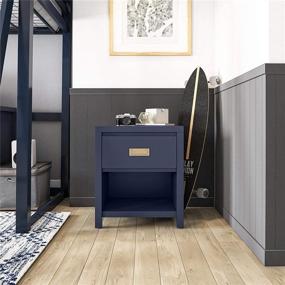 img 3 attached to Stylish and Functional Navy Nightstand for Kids - Little Seeds Monarch Hill Haven