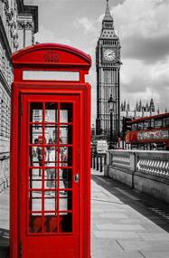 img 4 attached to 🏰 Enhance Your Home Decor with the New DIY 5D Diamond Painting Kit - Red Phone Booth UK Big Ben