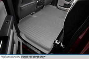 img 1 attached to 🚗 Maxliner Grey Floor Mats Set for 2015-2021 Ford F-150 SuperCrew Cab - 2 Row Liner with 1st Row Bucket Seats