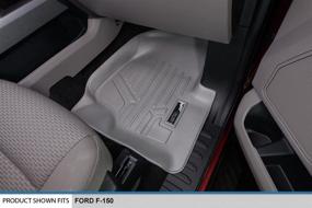 img 2 attached to 🚗 Maxliner Grey Floor Mats Set for 2015-2021 Ford F-150 SuperCrew Cab - 2 Row Liner with 1st Row Bucket Seats