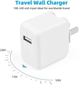 img 1 attached to 🔌 Efficient USB Wall Charger: Compatible with iPad, iPod, iPhones - 12W 2.4A Portable Charger Adapter Plug and Charging Cable for iPad 4 3 2 / Mini / Air 2 / Pro, iPhone 11 / X Xs Max XR / 8 / 7 / 6 6s Plus