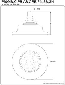 img 1 attached to Kingston Brass P60C Victorian Showerhead