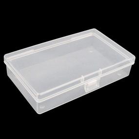 img 2 attached to Goodma 8-Piece Rectangular Empty Mini Clear Plastic Organizer Storage Box Containers with Hinged Lids for Small Items and Crafts (5.3 x 3.1 x 1.2 inch)