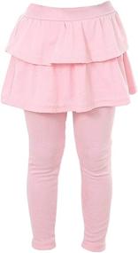 img 2 attached to Little Elastic Fleece Leggings Ruffle Girls' Clothing