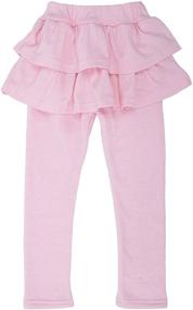 img 1 attached to Little Elastic Fleece Leggings Ruffle Girls' Clothing