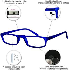 img 1 attached to OCCI CHIARI Reading Glasses Unisex Men & Women 1.0 to 6.0 Power Readers