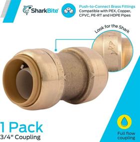 img 3 attached to 🔧 SharkBite U016LFA4 3/4 Inch Straight Coupling Plumbing Fitting, PEX Push-to-Connect Coupler for PE-RT, HDPE, Copper, CPVC Pipes