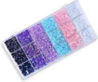 27000pcs mixed color round nibiru flatback rhinestones kit - craft aquamarine crystals for bling rhinestone tumbler diamond painting. includes individual grid beads storage for easy organization. logo