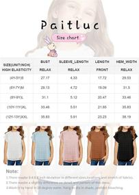 img 1 attached to 👚 Paitluc Girls' Clothing: Casual Crochet Tops, Tees, and Blouses for 12Y and 13Y