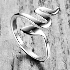 img 2 attached to 💍 Stylish Stainless Steel Snake Band: A Perfect Wedding, Promise, or Anniversary Ring