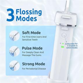 img 1 attached to 💦 Portable Water Flosser with Telescopic Water Tank - 3 Modes, IPX7 Waterproof - Ideal for Home & Travel, Teeth, Braces, Bridges Care