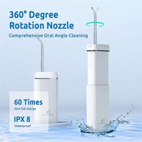 img 3 attached to 💦 Portable Water Flosser with Telescopic Water Tank - 3 Modes, IPX7 Waterproof - Ideal for Home & Travel, Teeth, Braces, Bridges Care