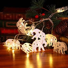 img 3 attached to Metal Elephant Fairy Lights - Battery Operated Star LED Garland for Wedding Birthday Bedroom Curtain Yard Garden Decoration - OSALADI