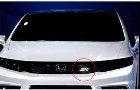 img 1 attached to 🚗 LED Light Car Front Grille Badge for Honda Civic SI - Universal Accessory Upgrade