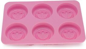 img 2 attached to 🐝 X-Haibei Spring Bugs Bee Honeycomb Silicone Soap Mold - Create Luscious 2oz Round Bars with 2.2 inch Diameter