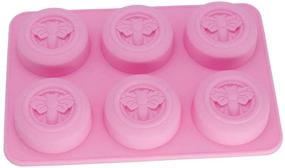 img 3 attached to 🐝 X-Haibei Spring Bugs Bee Honeycomb Silicone Soap Mold - Create Luscious 2oz Round Bars with 2.2 inch Diameter