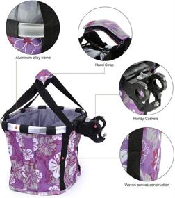 img 3 attached to Lixada Bicycle Basket with Bell: Convenient Small Pet Dog Carrier Bike Handlebar Front Basket – Folding Detachable Removable Easy Install – Max. Bearing 15-22lbs