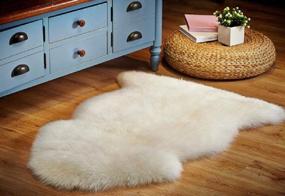 img 4 attached to 🐑 Authentic New Zealand Sheepskin Area Rug - Soft Lambskin Decorative Rug for Bedroom, Sofa or Floor - Single Pelt Design