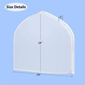 img 2 attached to 👔 KEEGH Extra Wide Garment Shoulder Covers Bag (Pack of 12) | Breathable Hanging Closet Suit Organizer Prevents Dust, Keeps Clothes Shoulder Clean | 2" Gusset for Storing Coats, Jackets, Dresses