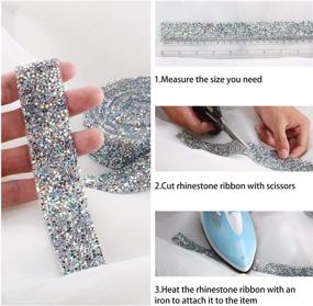 img 2 attached to 💎 Sparkling Crystal Rhinestone Ribbon - Stunning 3 Yard Diamond Bling Wrap for Wedding Cakes, Crafts, and Decorations (1.18 Inch, Crystal AB)