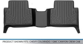 img 2 attached to 🚗 MAXLINER второй ряд коврика для пола - Черный для Crew Cab Chevy Colorado/GMC Canyon 2015-2021: улучшенная защита и стиль