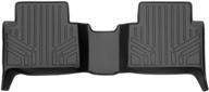 🚗 maxliner 2nd row floor mat liner - black for 2015-2021 chevy colorado/gmc canyon crew cab: enhanced protection and style logo