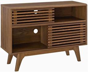 img 3 attached to 📦 Modway Render Walnut Two-Tier Display Stand: Mid-Century Modern Elegance for Stylish Organization