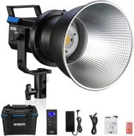 🎥 sutefoto p80 studio led video light continuous fresnel light for youtube photography lighting with bowens mount, 5 pre-programmed light effects, 80w 5600k daylight, reflector, remote control, and portable bag logo