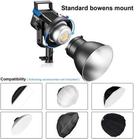 img 1 attached to 🎥 Sutefoto P80 Studio LED Video Light Continuous Fresnel Light for YouTube Photography Lighting with Bowens Mount, 5 Pre-Programmed Light Effects, 80W 5600K Daylight, Reflector, Remote Control, and Portable Bag