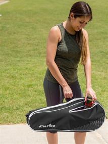 img 2 attached to 🎾 Ultimate Tennis Bag for Rackets – Athletico 3 Racquet Bag: Lightweight, Padded Protection for Pro and Beginner Players of All Ages and Genders